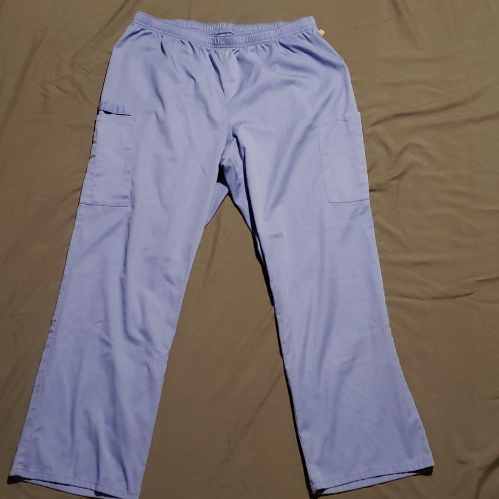 Cherokee Workwear scrub pants, XL, tall ciel blue